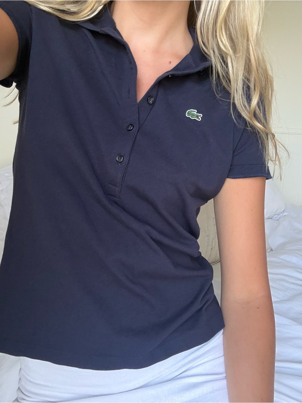 Lacoste women's Navy Polo Shirt - Short Sleeve
